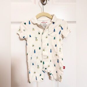 Magnetic Me Bug Print Kids One Piece - Cream